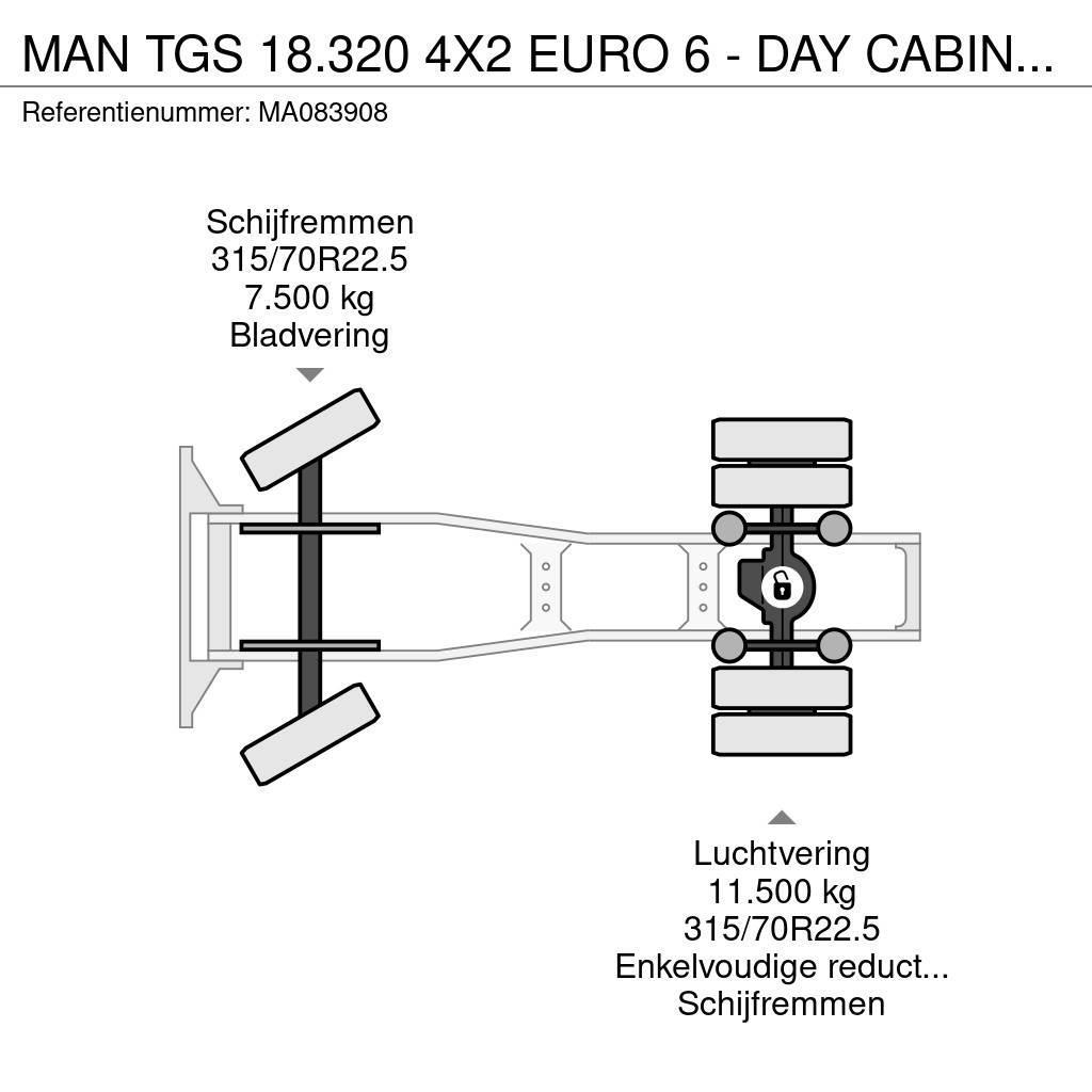 MAN TGS 18.320 4X2 EURO 6 - DAY CABINE - 425.609 KM Tractor Units