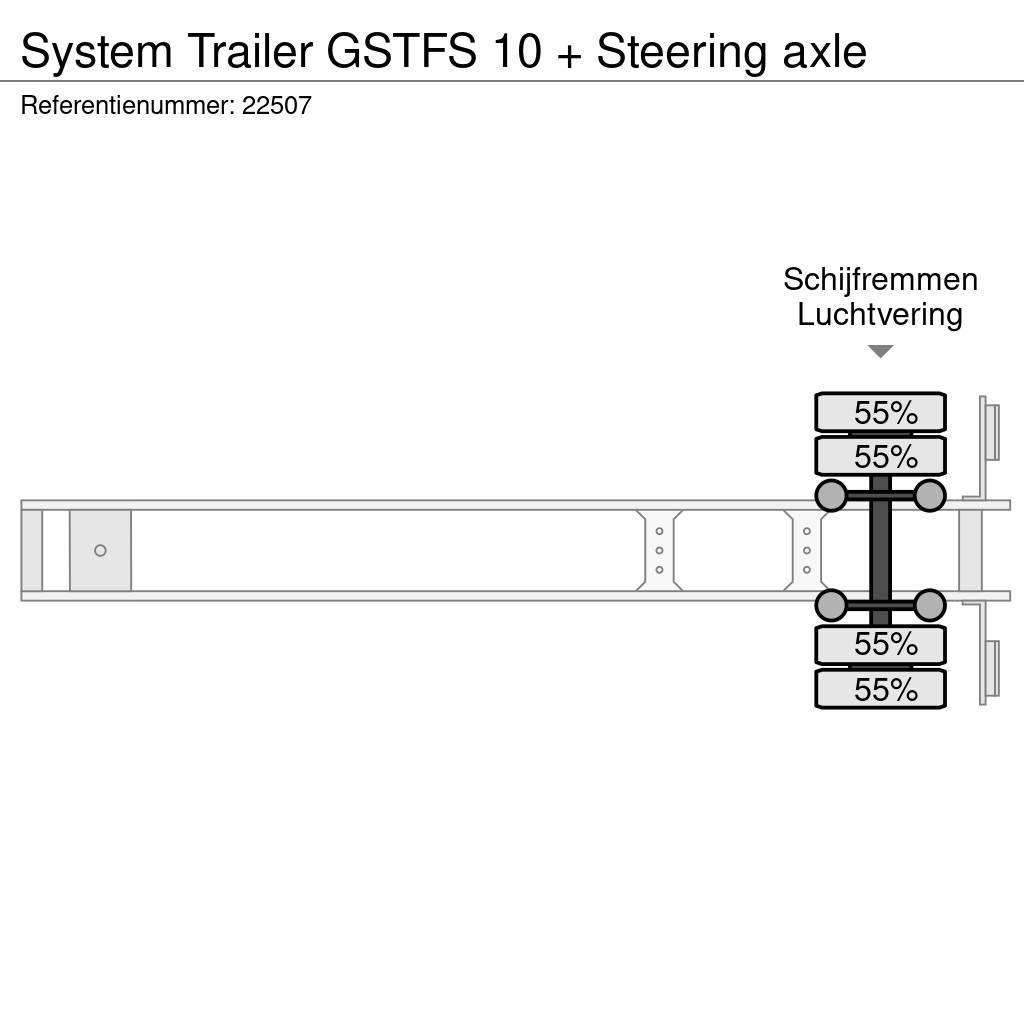  SYSTEM TRAILER GSTFS 10 + Steering axle Kapali kasa yari römorklar