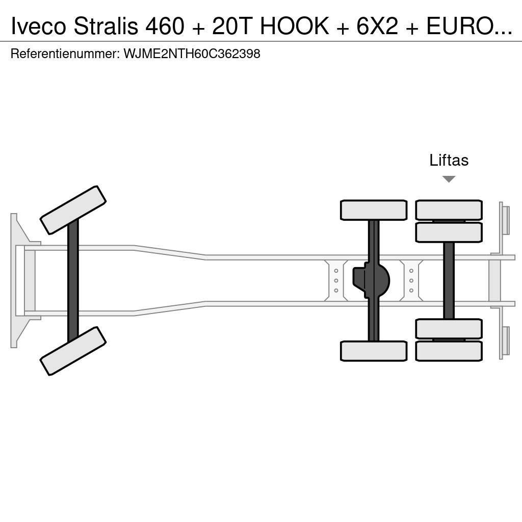 Iveco Stralis 460 + 20T HOOK + 6X2 + EURO 6 + 12 PC IN S Vinçli kamyonlar