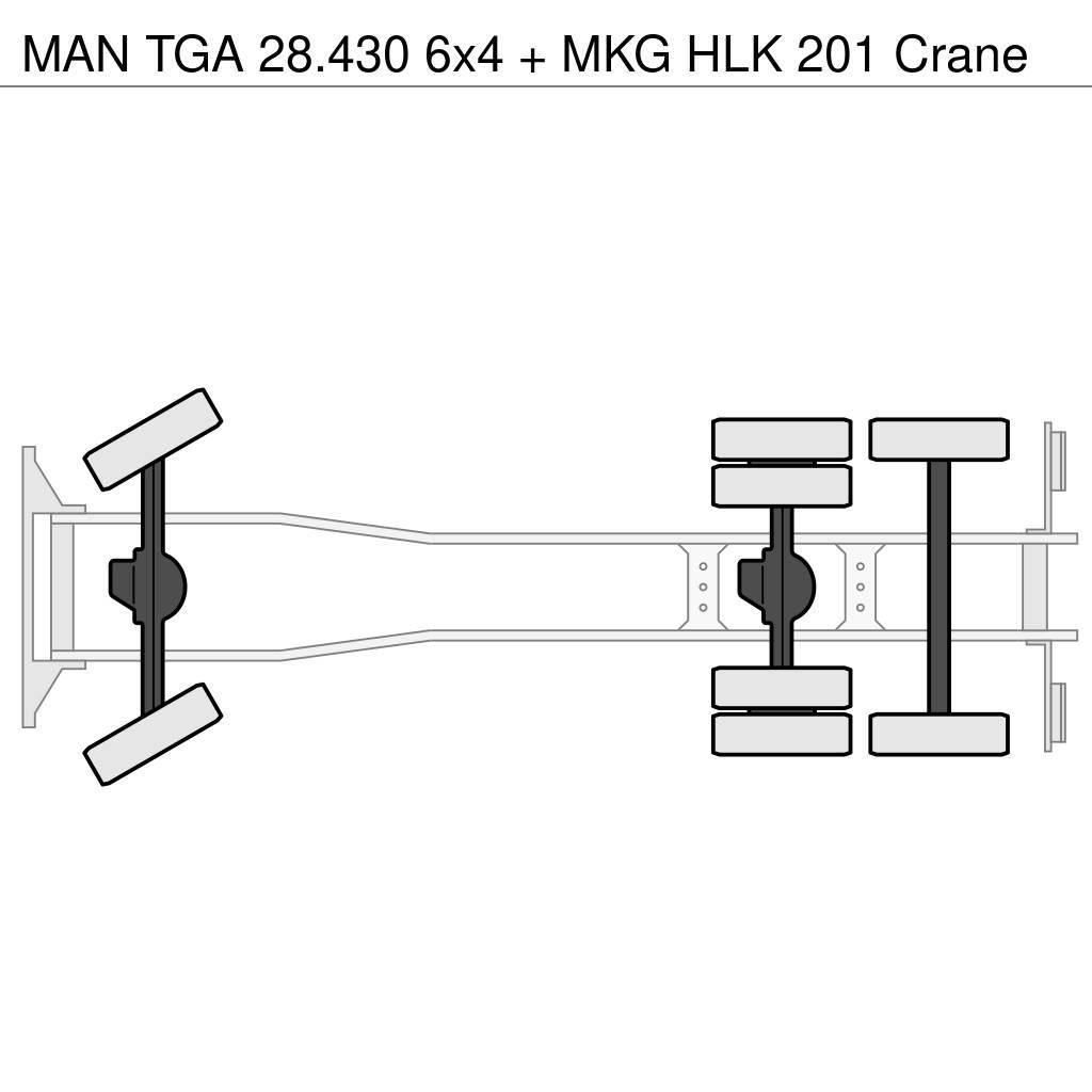 MAN TGA 28.430 6x4 + MKG HLK 201 Crane Yol-Arazi Tipi Vinçler (AT)