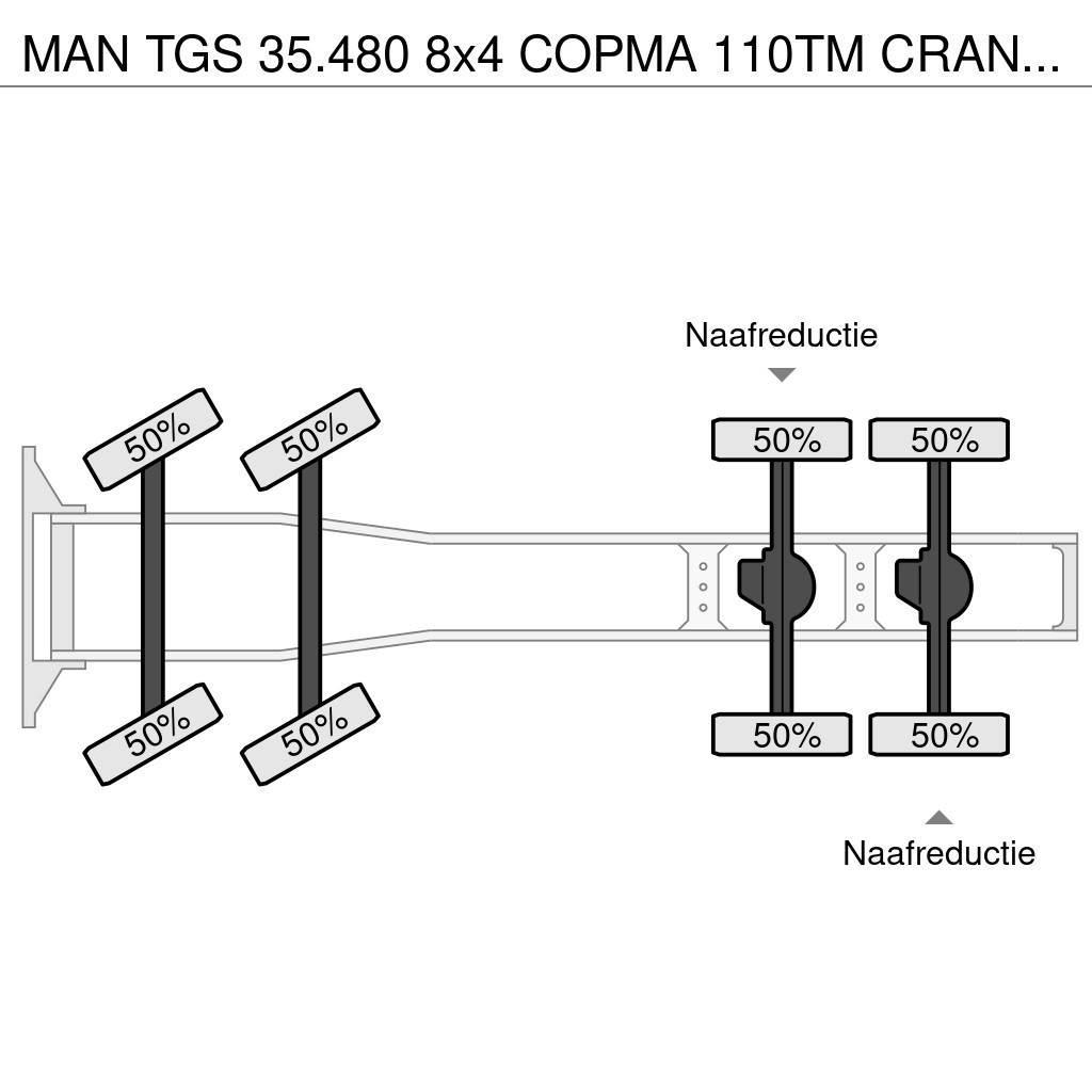 MAN TGS 35.480 8x4 COPMA 110TM CRANE/GRUE/Fly-Jib/LIER Çekiciler