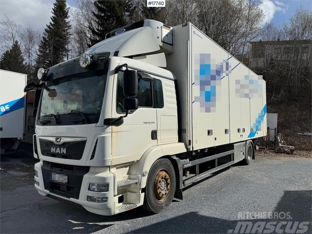 MAN TGM 18.340 4x2 box truck w/ Factory new engine. Fu Kapali kasa kamyonlar