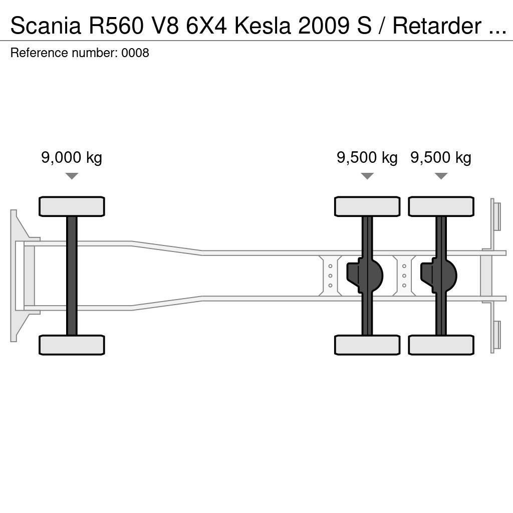 Scania R560 V8 6X4 Kesla 2009 S / Retarder / Euro 5 Tomruk kamyonlari
