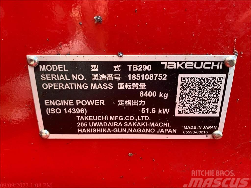 Takeuchi TB290 Paletli ekskavatörler