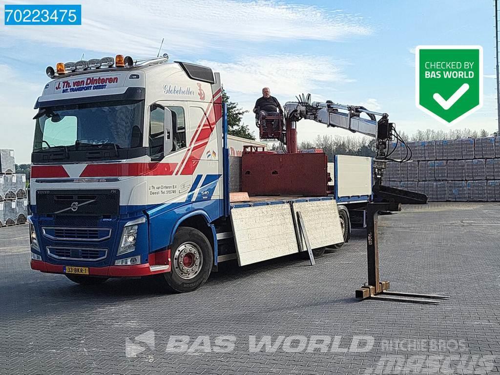 Volvo FH 540 6X2 NL-Truck HIAB 130 R F-2 Roller crane kr Flatbed kamyonlar