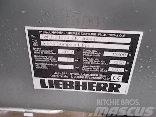 Liebherr A 913 Compact G6.0-D Litronic Lastik tekerli ekskavatörler