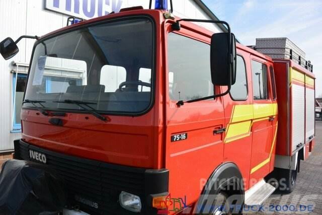 Iveco 75E16 A Mannschaft- Feuerwehr Löschpumpe SERVO Kapali kasa kamyonlar