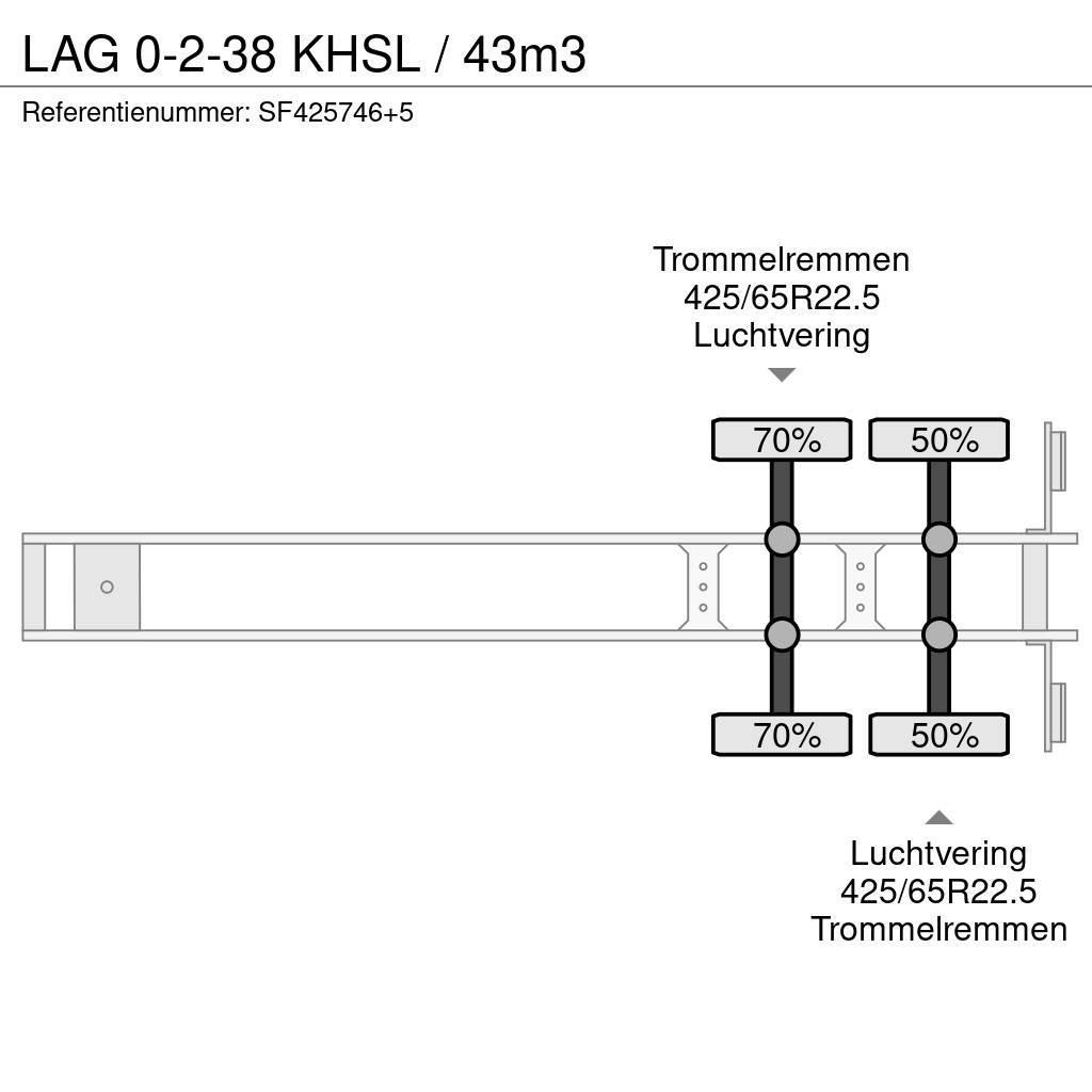 LAG 0-2-38 KHSL / 43m3 Tipper semi-trailers