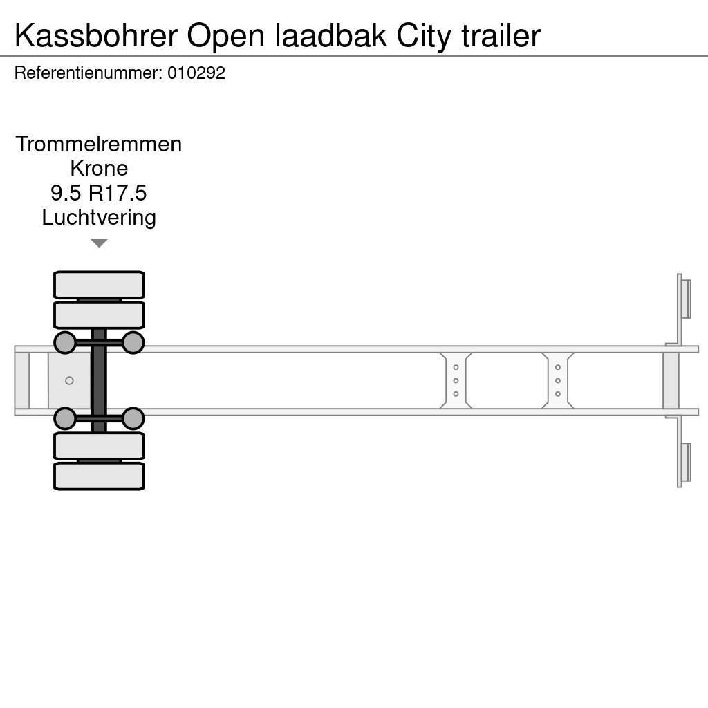 Kässbohrer Open laadbak City trailer Flatbed/Dropside semi-trailers