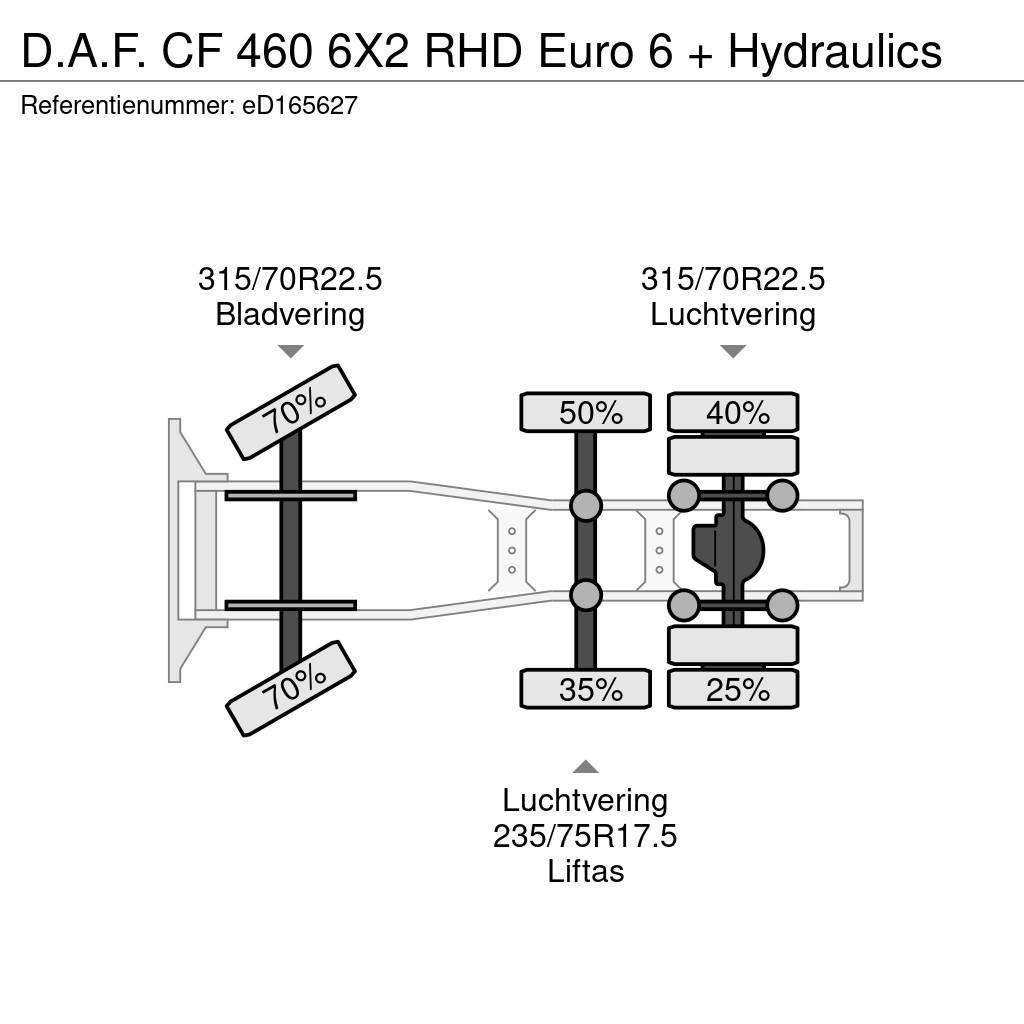 DAF CF 460 6X2 RHD Euro 6 + Hydraulics Tractor Units