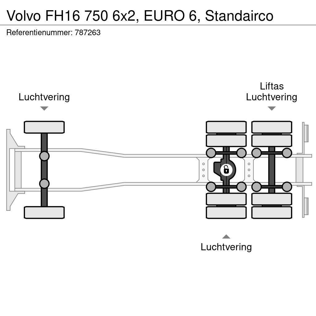 Volvo FH16 750 6x2, EURO 6, Standairco Chassis Cab trucks