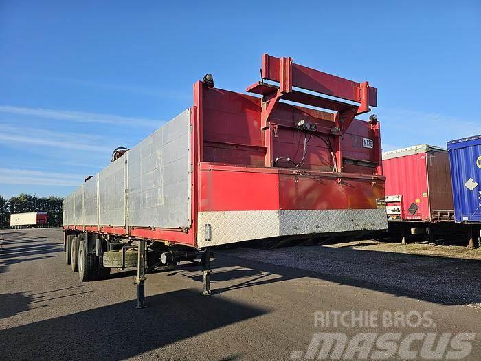 Floor Flo 17-30-N | 3 axle brix trailer with krane | ste Flatbed/Dropside semi-trailers