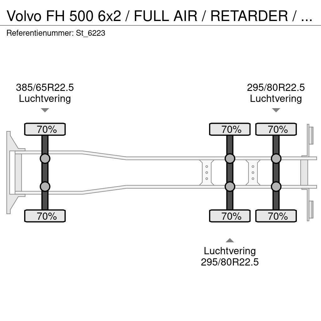 Volvo FH 500 6x2 / FULL AIR / RETARDER / BDF / CHASSIS Cable lift demountable trucks