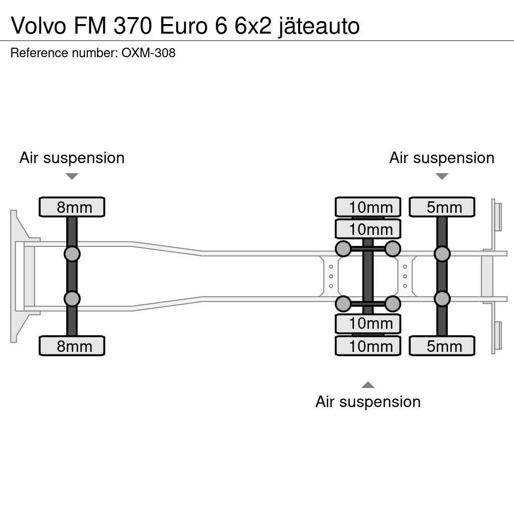 Volvo FM 370 Euro 6 6x2 jäteauto Waste trucks