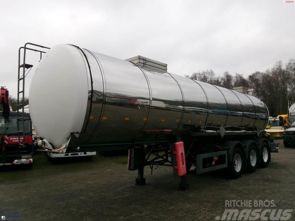 Metalovouga Bitumen / heavy oil tank inox 26.9 m3 / 1 comp Tanker semi-trailers