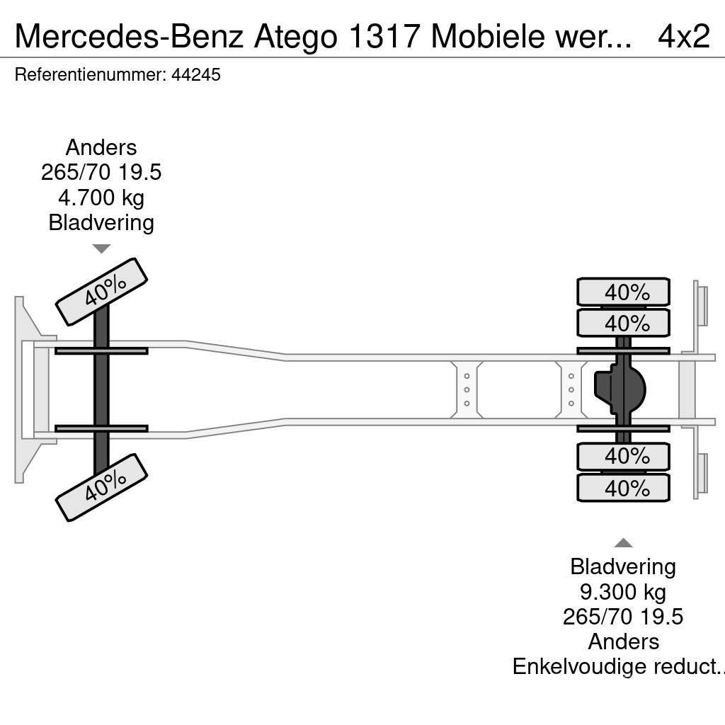 Mercedes-Benz Atego 1317 Mobiele werkplaats + ROM zuigtank All terrain cranes