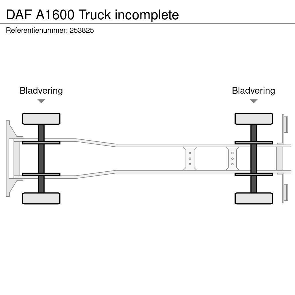 DAF A1600 Truck incomplete Chassis Cab trucks