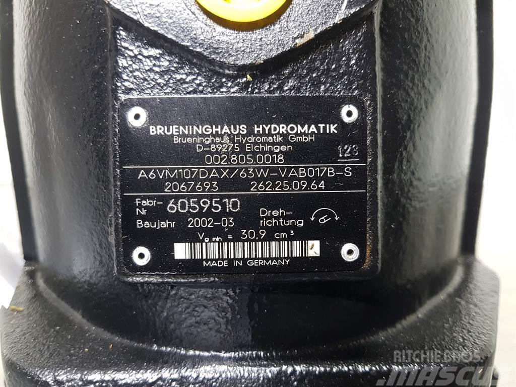 Brueninghaus Hydromatik A6VM107DAX/63W - Drive motor/Fahrmotor/Rijmotor Hydraulics