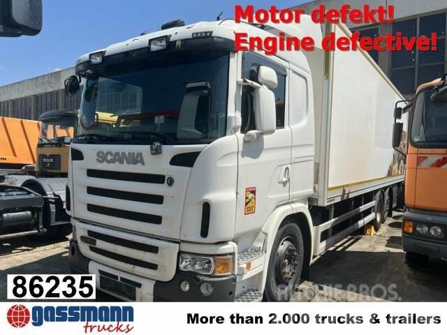 Scania G420 6x2, Liftachse, Hiab LBW, Motor defekt! Box body trucks