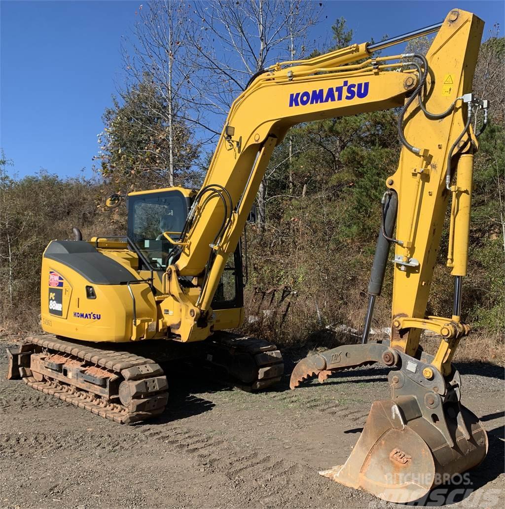 Komatsu PC88MR-11 with only 591 hours, loaded! Crawler excavators