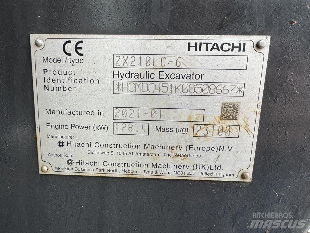 Hitachi ZX 210 LC-6 Paletli ekskavatörler
