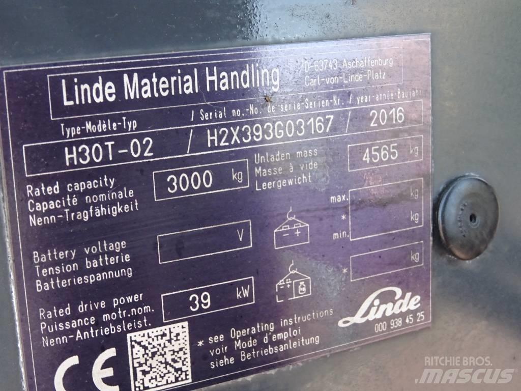 Linde H30T-02 LPG'li forkliftler