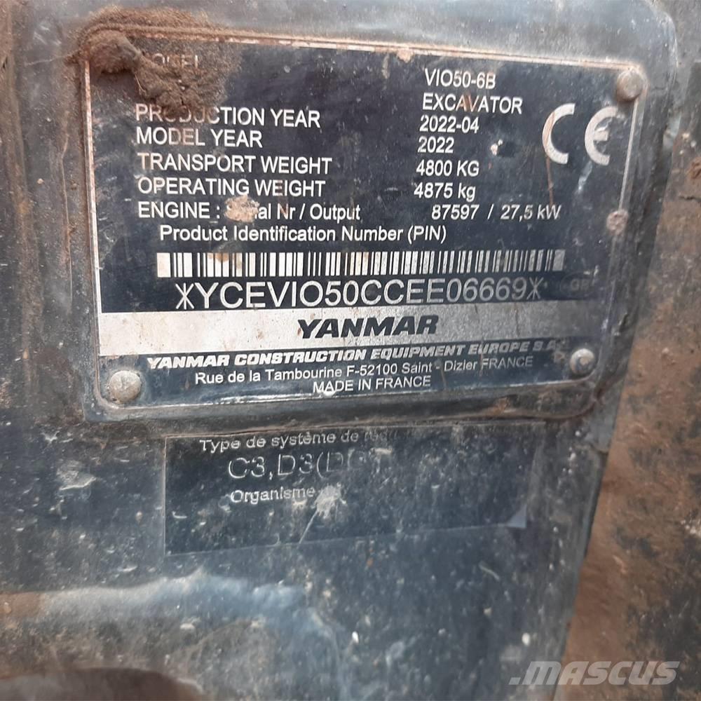Yanmar Vio 50 Mini ekskavatörler, 7 tona dek