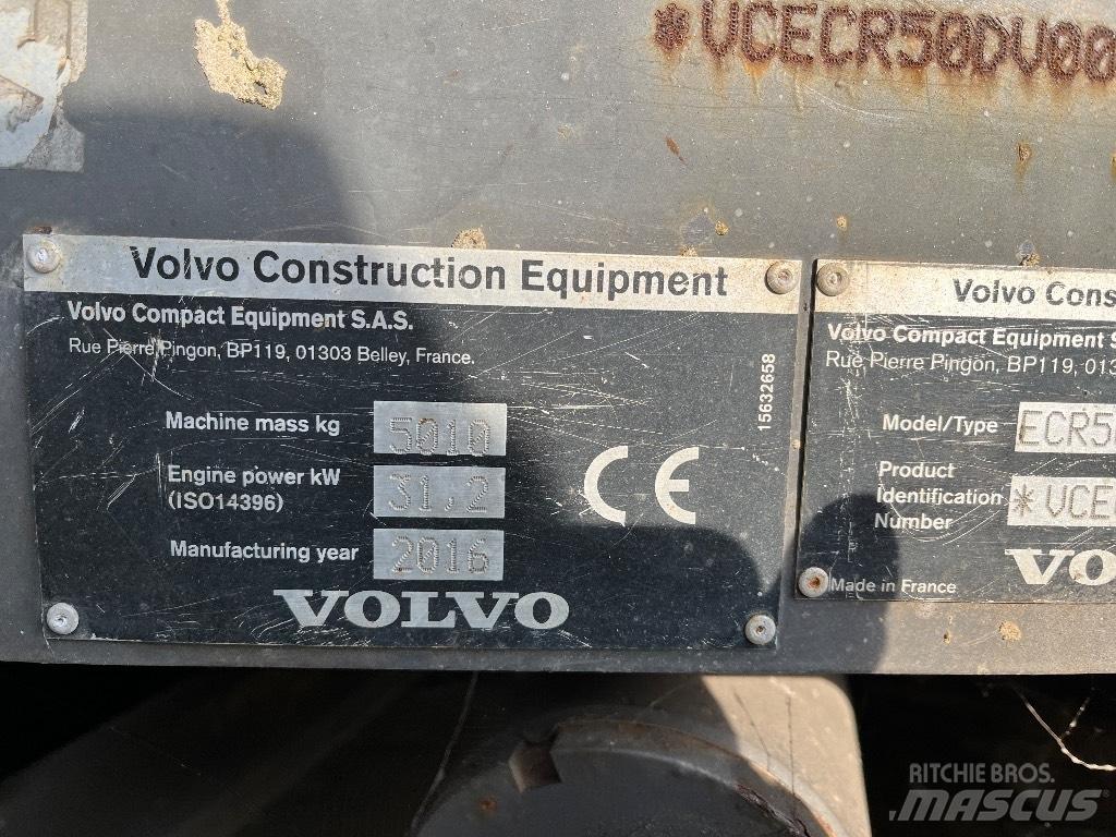 Volvo ECR 50 D Mini ekskavatörler, 7 tona dek