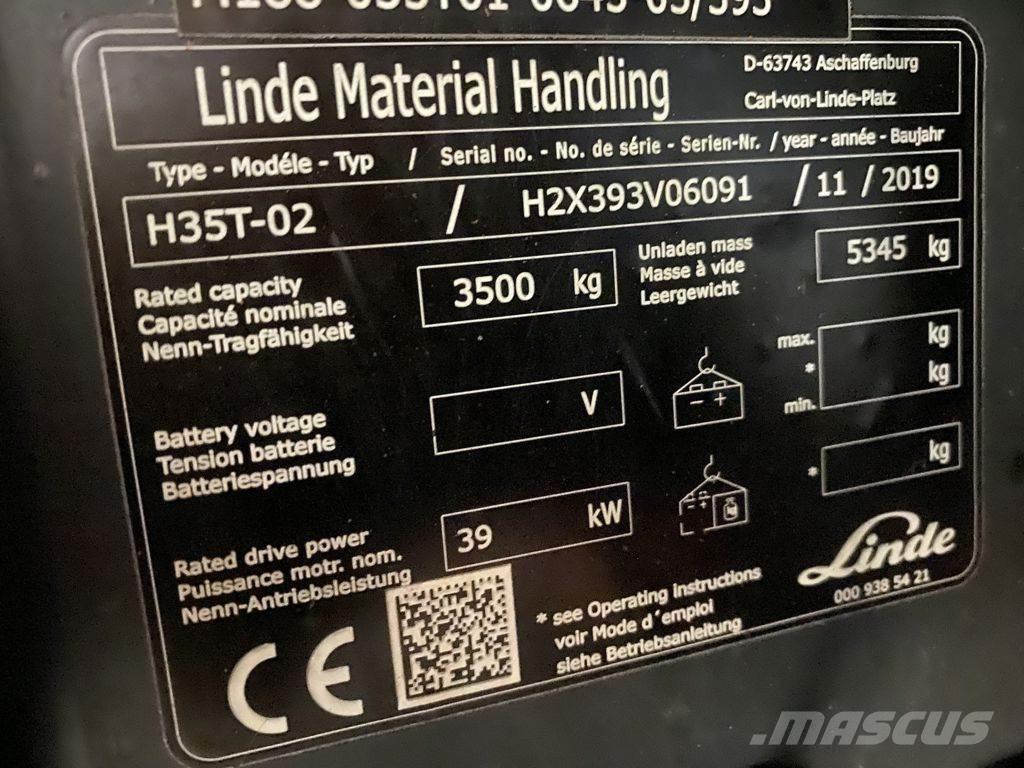 Linde H35T-02 LPG'li forkliftler