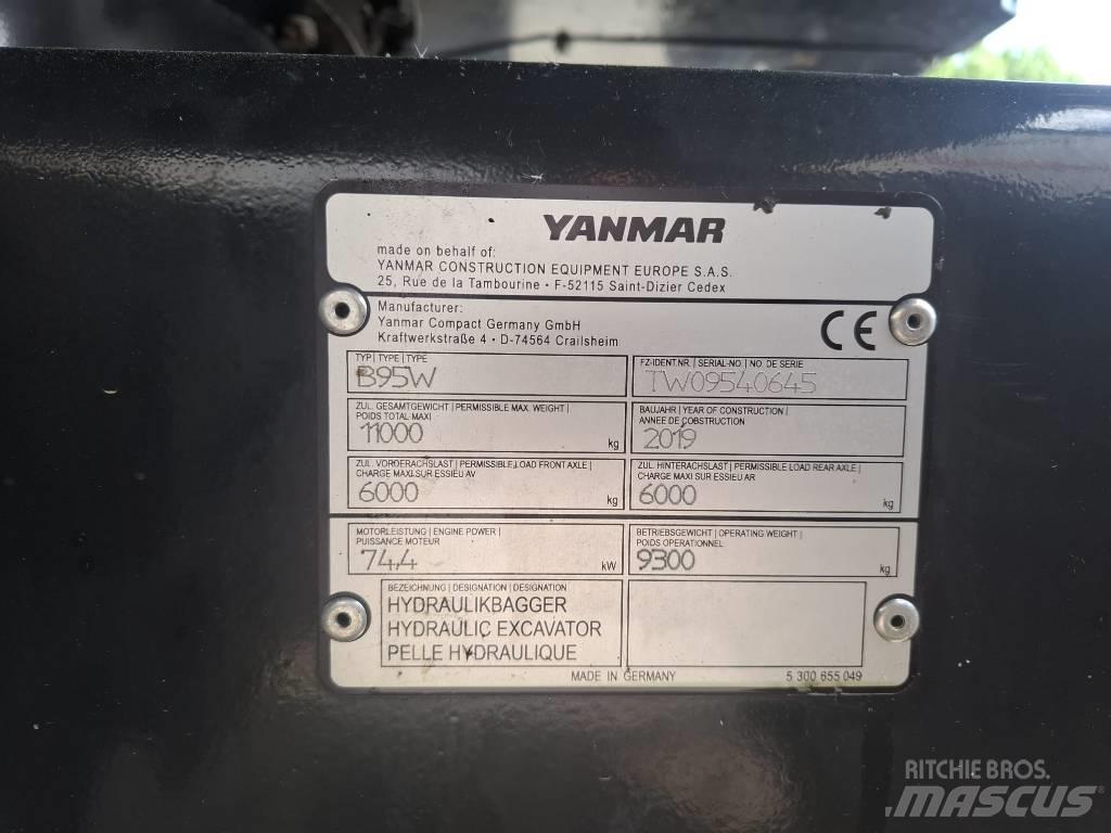 Yanmar B 95 W Lastik tekerli ekskavatörler