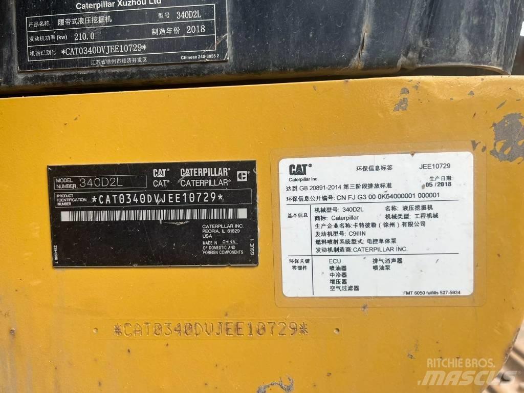 CAT 340D2L Paletli ekskavatörler