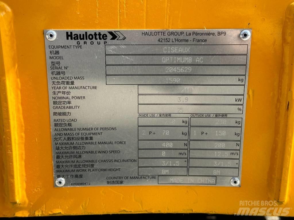 Haulotte OPTIMUM 8 Makasli platformlar