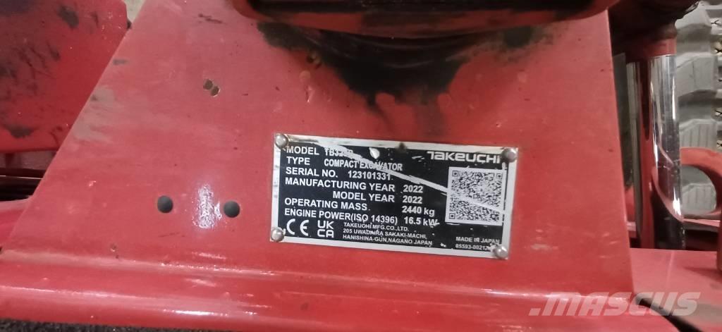 Takeuchi TB 325 R Mini ekskavatörler, 7 tona dek