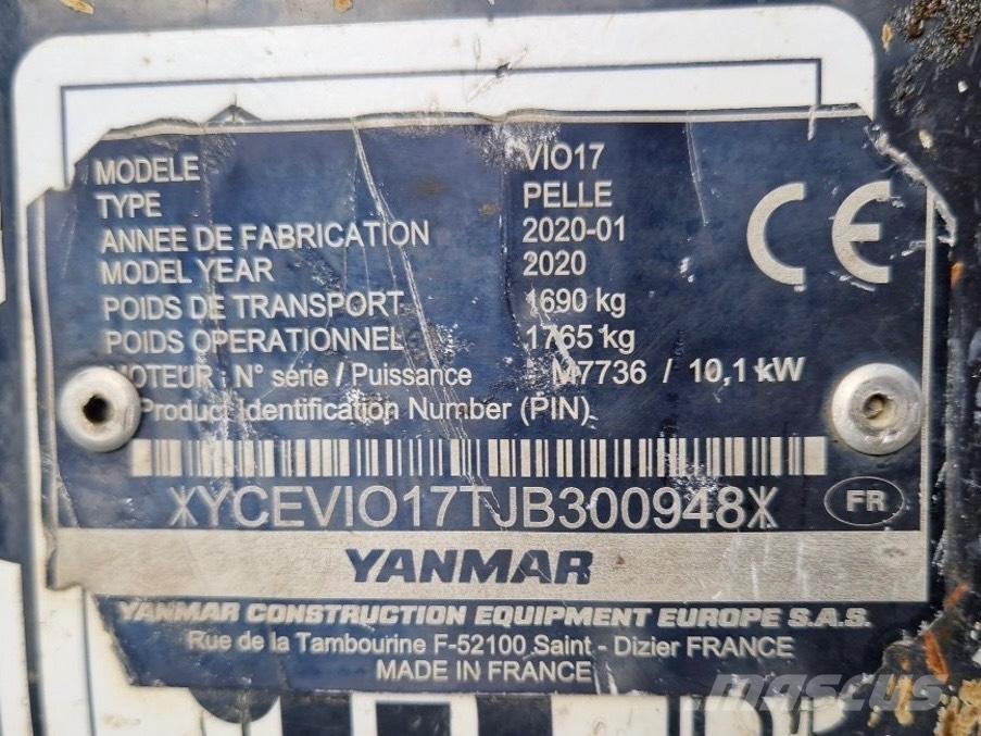 Yanmar Vio 17 Mini ekskavatörler, 7 tona dek