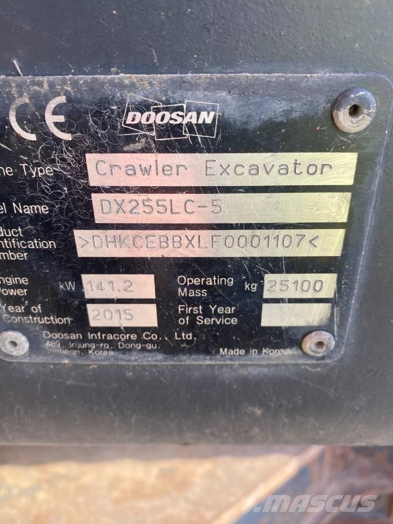 Doosan DX 255 LC-5 Paletli ekskavatörler