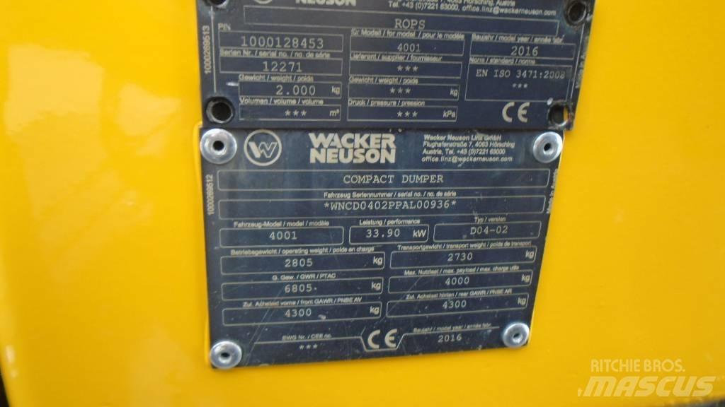 Wacker Neuson 4001 s Belden kirma kamyonlar
