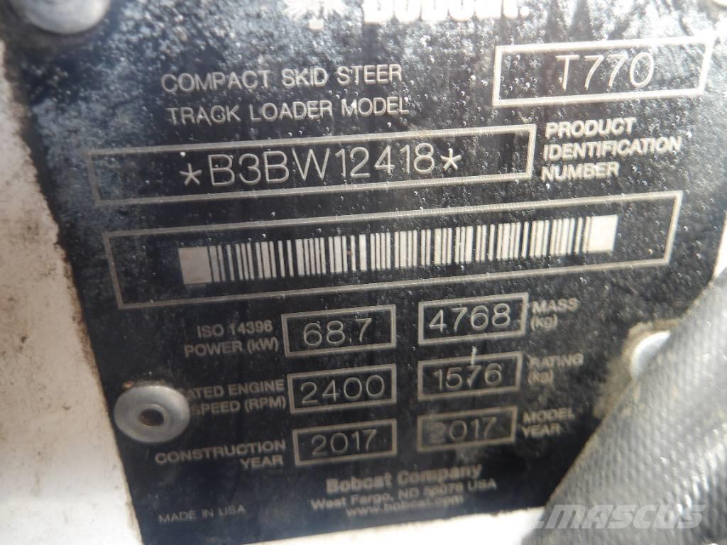 Bobcat T 770 Paletli yükleyiciler