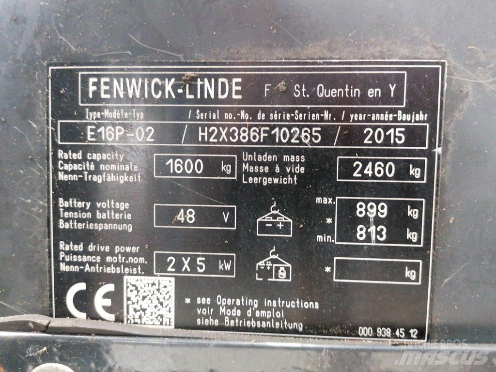 Linde E16P-02 Elektrikli forkliftler