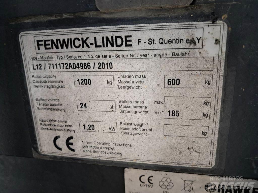 Linde L12 Yaya kumandali istif makinasi