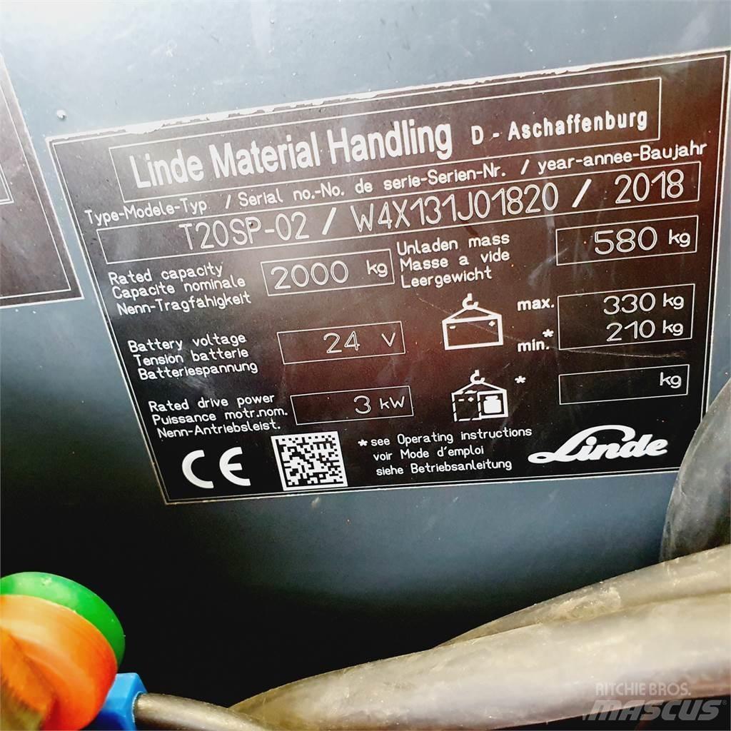 Linde T20SP kurz Düsük seviye kaldirici