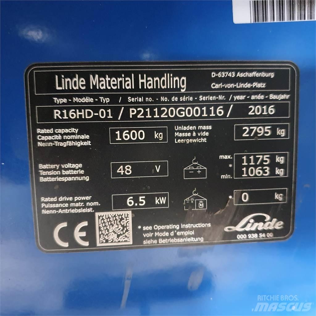 Linde R16HD Reach truck - depo içi istif araçları