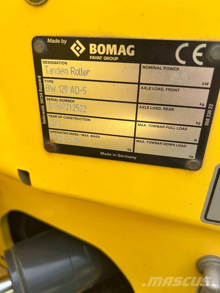 Bomag BW 120 AD-5 Çift tamburlu silindirler