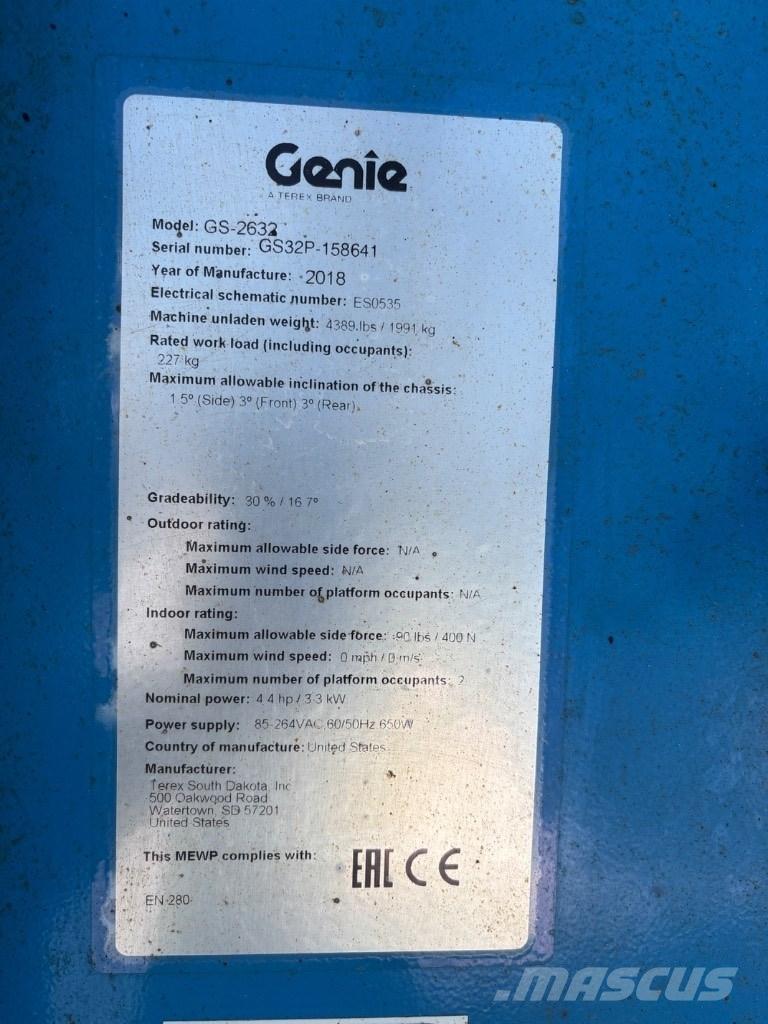 Genie GS 2632 Makasli platformlar