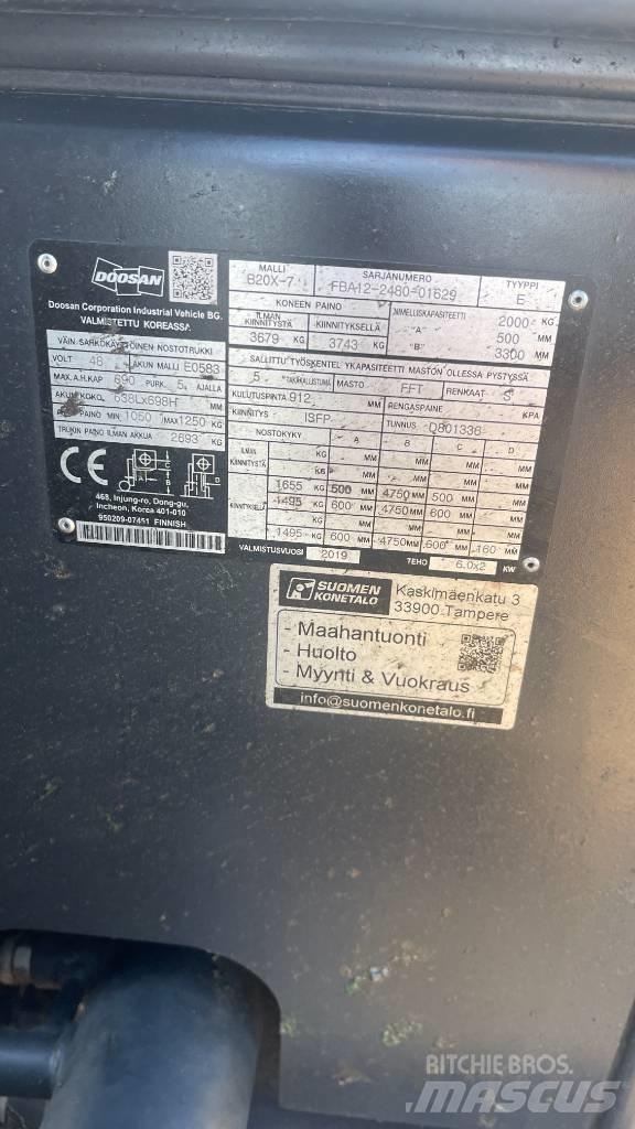 Doosan B20X-7 Elektrikli forkliftler