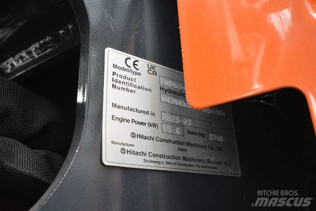 Hitachi ZX 26 U-6 Mini ekskavatörler, 7 tona dek