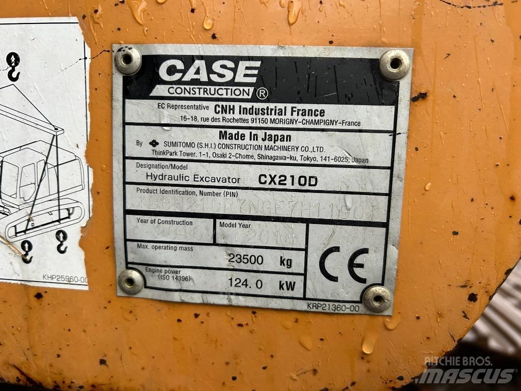 CASE CX 210 D Paletli ekskavatörler