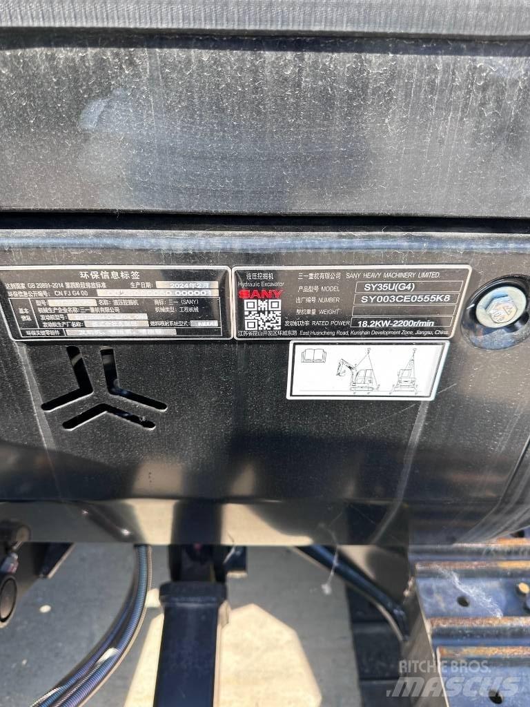 Sany SY 35 U Mini ekskavatörler, 7 tona dek