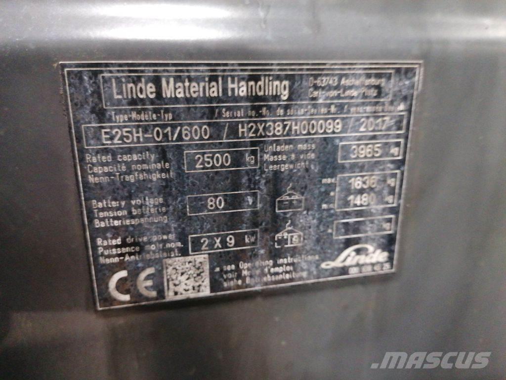 Linde E25H-01/600 Elektrikli forkliftler