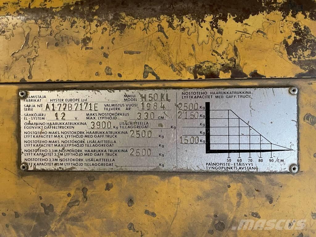 Hyster H 50 XL LPG'li forkliftler