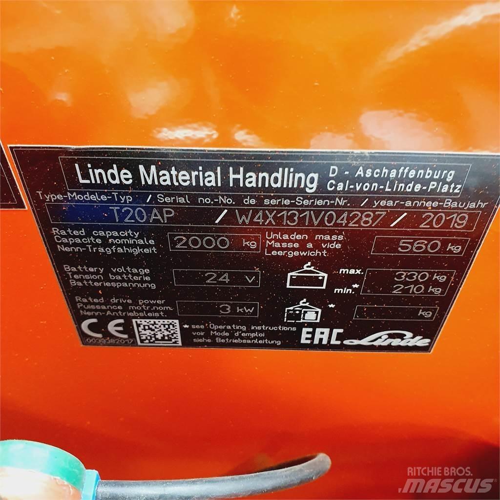 Linde T20AP kurz Düsük seviye kaldirici